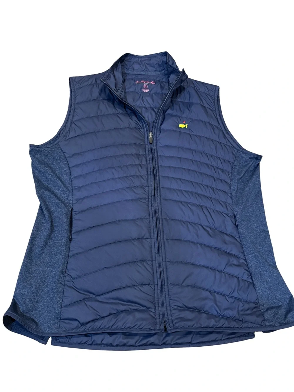 Masters Augusta Magnolia Lane Women’s XL Quilted Golf Vest Navy Full Zip - Picture 1 of 6